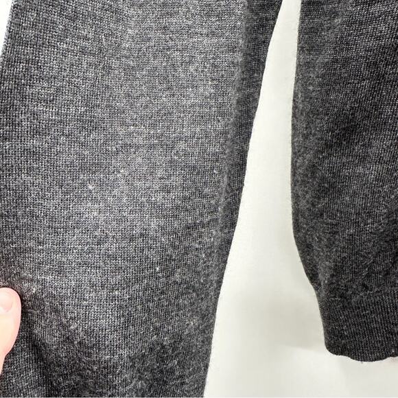 The Kooples Wool Gray & Tan Long Sleeve Cardigan Sweater Size XL - Picture 11 of 13